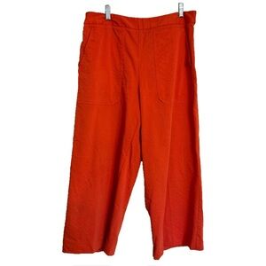 A Loves A Ladies Wide-Leg High Waist Pants Orange Crop Size 10